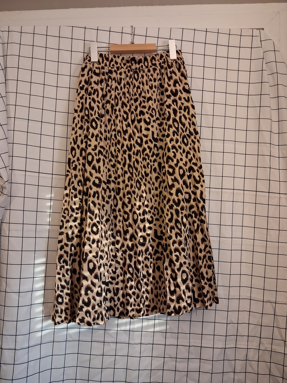 Leopard Print Midi Skirt - Brown Animal Print